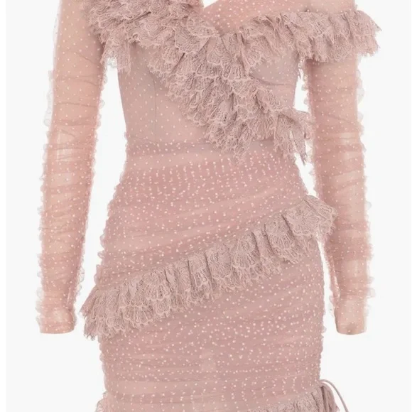 House of CB - Sorell Tulle Asymmetric Minidress - Picture 3 of 9